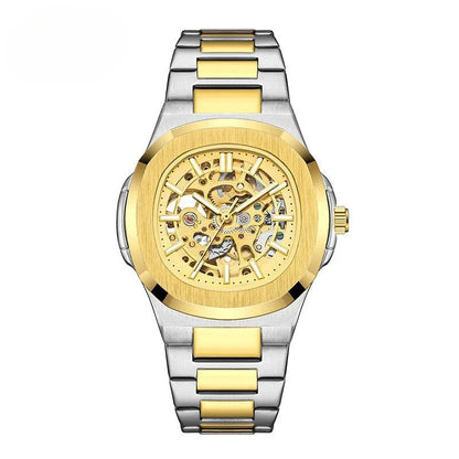 Gorben Automatic Skeleton Watch with Stainless Steel Band and Sapphire Crystal