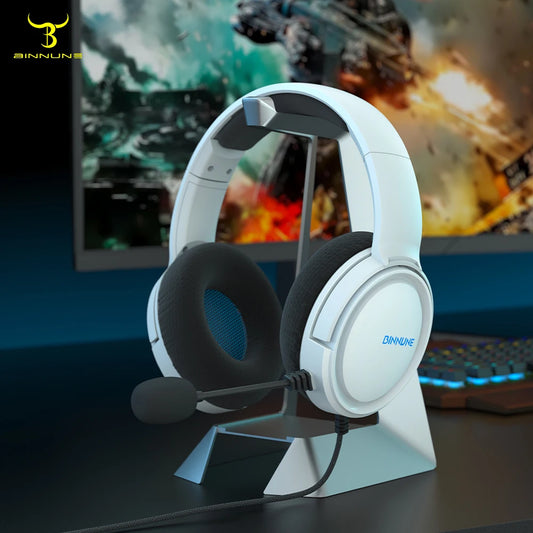 BINNUNE Gaming Headset - 50mm Drivers, Noise Cancelling Mic, Multi-Platform