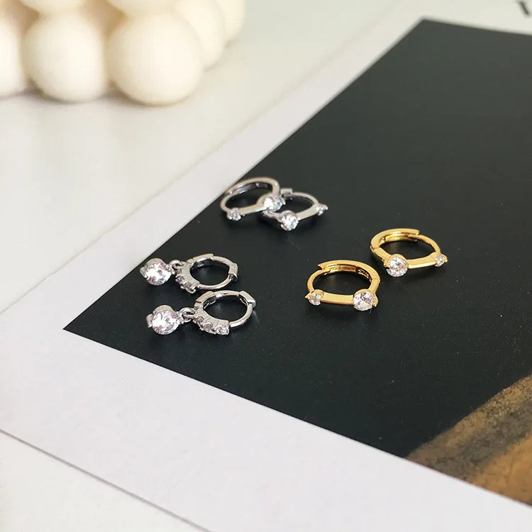 925 Sterling Silver Earrings - Petite Simple Elegant Design