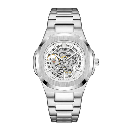 Gorben Automatic Skeleton Watch with Stainless Steel Band and Sapphire Crystal