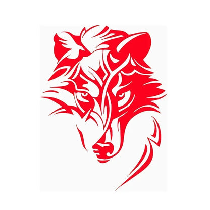 Wolf Head Car Sticker - PVC Vinyl 20x15cm & 30x23cm Decal