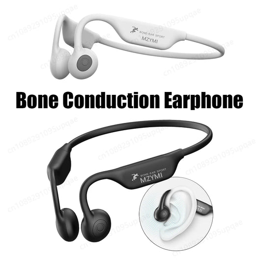 Bone Conduction Neckband Headphones - Bluetooth 5.3, IP56 Waterproof, 15H Battery