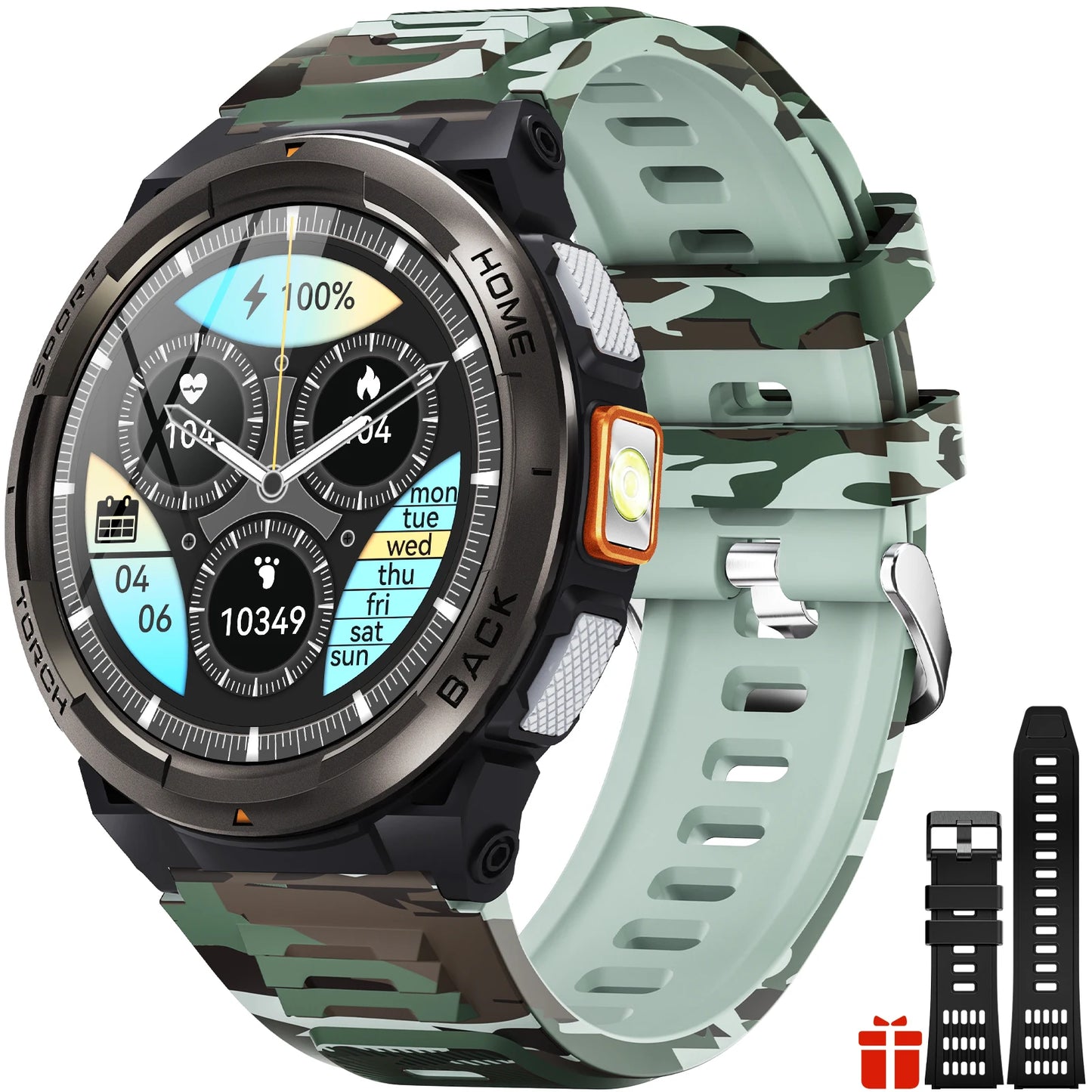 EIGIIS KE5 Smart Watch – 1.45" TFT, 3ATM, 530mAh, Compass & Altimeter