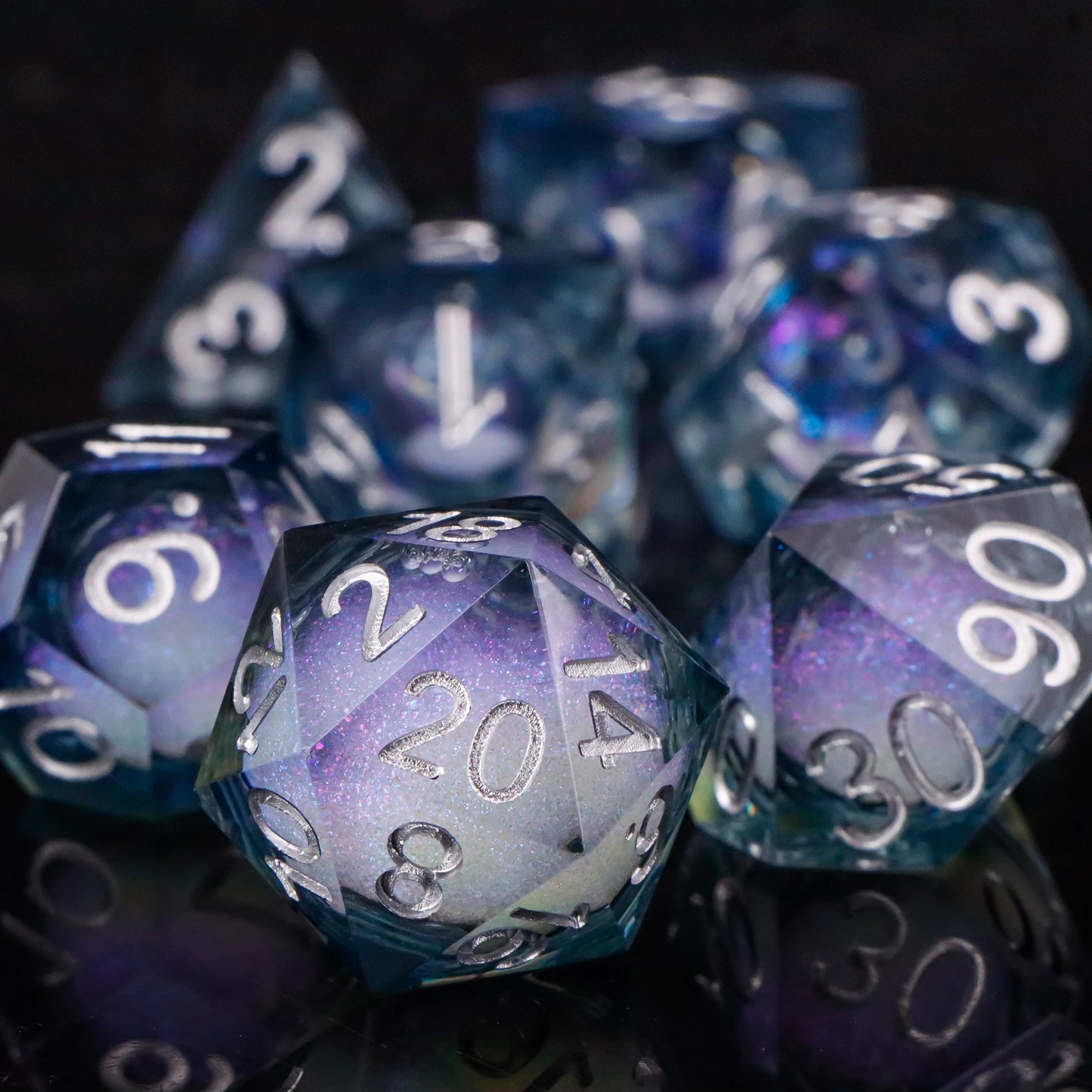 Liquid Core Butterfly DnD Dice Set – 7 Pcs