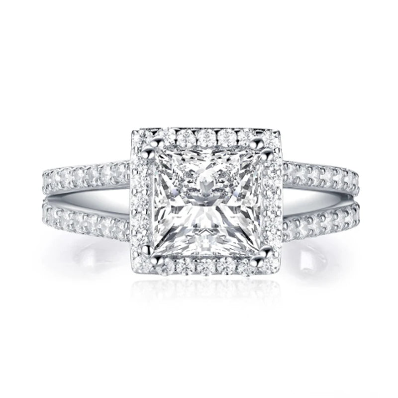 Moissanite Engagement Ring - 925 Sterling Silver
