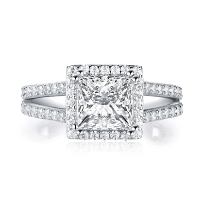 Moissanite Engagement Ring - 925 Sterling Silver