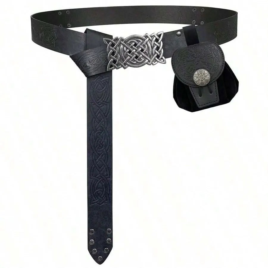 Steampunk Leather Belt Bag - Medieval Coin Purse