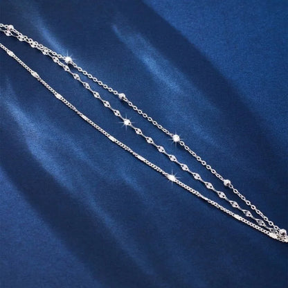 925 Sterling Silver Geometric Bead Bracelet