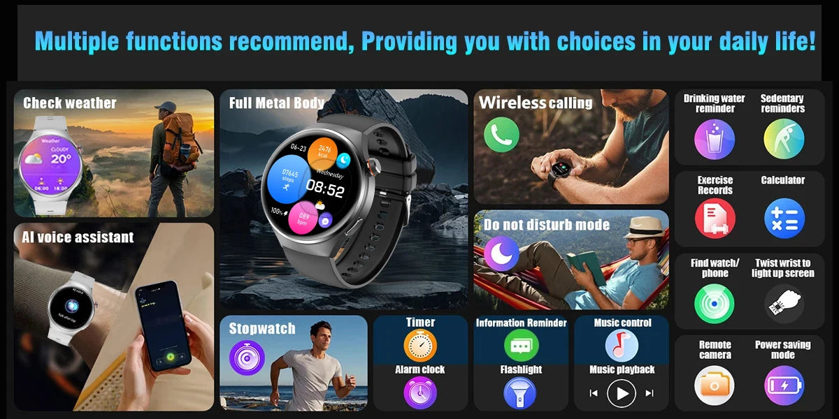 Smart Watch 6 Pro - 1.46" AMOLED NFC Heart Rate IP68 Bluetooth Call