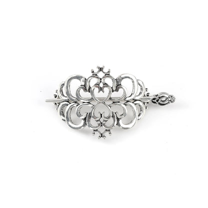 Celtic Knot Heart Hair Stick – Viking Irish Style, Metal Alloy, Silver