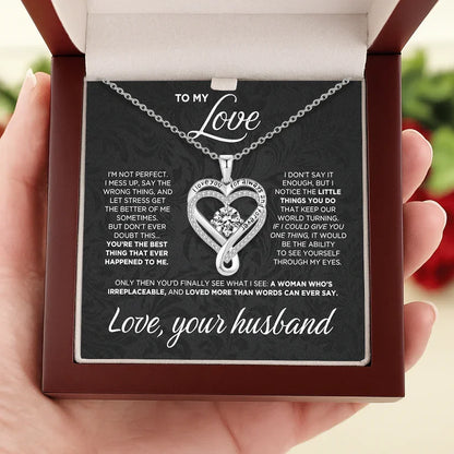 Eternal Heart Necklace - Double Layer Gift Set with Box