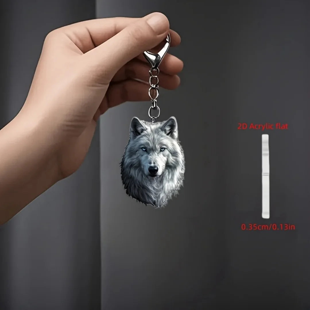 Wolf Head Acrylic Keychain - 30cm 2D Flat Ornament