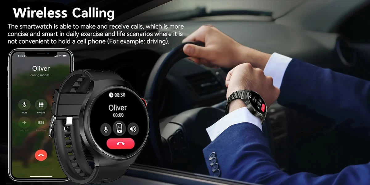 Smart Watch 6 Pro - 1.46" AMOLED NFC Heart Rate IP68 Bluetooth Call