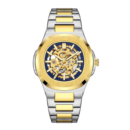 Gorben Automatic Skeleton Watch with Stainless Steel Band and Sapphire Crystal