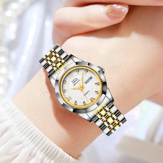 Women's Stainless Steel Watch - Luxury Quartz