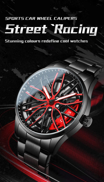 OLEVS 9937 Men's Watch - Fashion, Rotatable Wheel Hub Dial, Waterproof, Luminous, Gifts