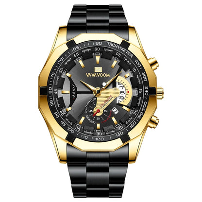 VA VA VOOM VA-238 Men’s Sport Quartz Watch with Stainless Steel Band