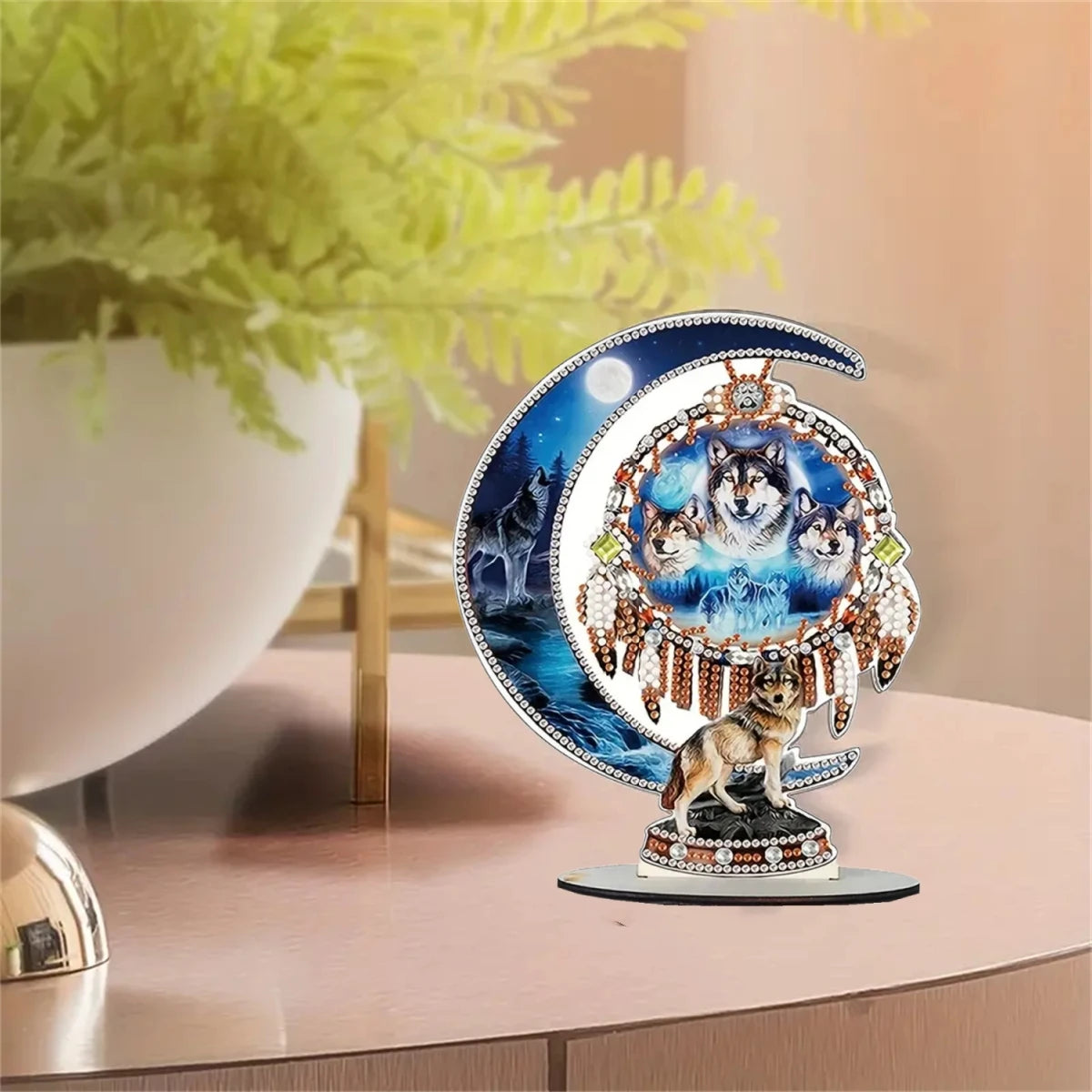 Wolf Diamond Painting Desktop Decoration – DIY Art Kit