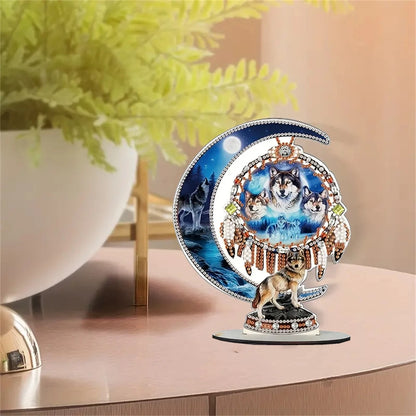 Wolf Diamond Painting Desktop Decoration – DIY Art Kit