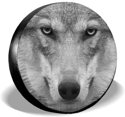 3D Wolf Spare Tire Cover - Polyester Waterproof Dustproof Universal