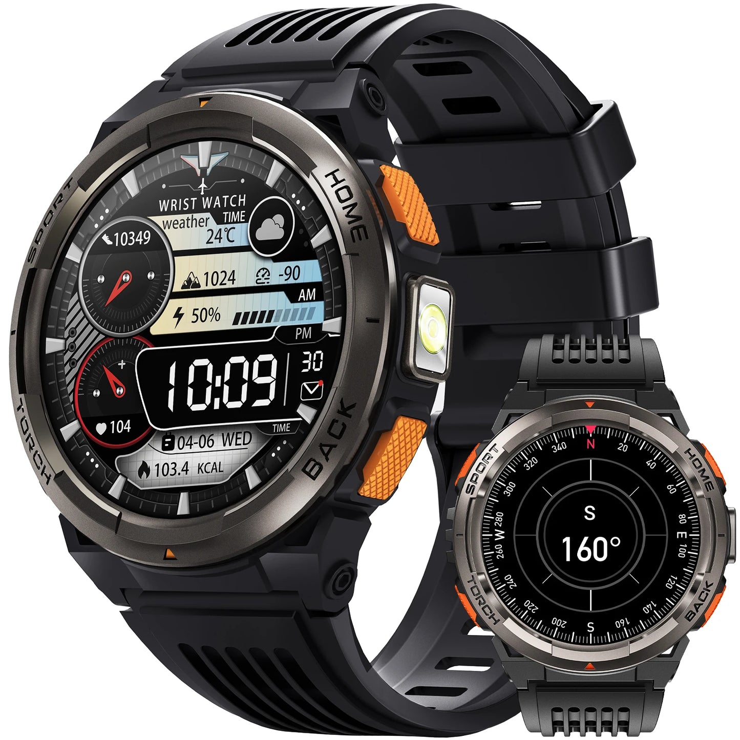 EIGIIS KE5 Smart Watch – 1.45" TFT, 3ATM, 530mAh, Compass & Altimeter