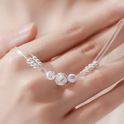 925 Sterling Silver Lucky Beads Bracelet