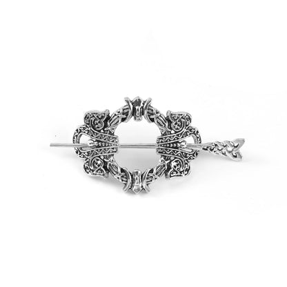 Celtic Knot Sweater Pin – Viking Style, Zinc Alloy, Silver, 3 Styles