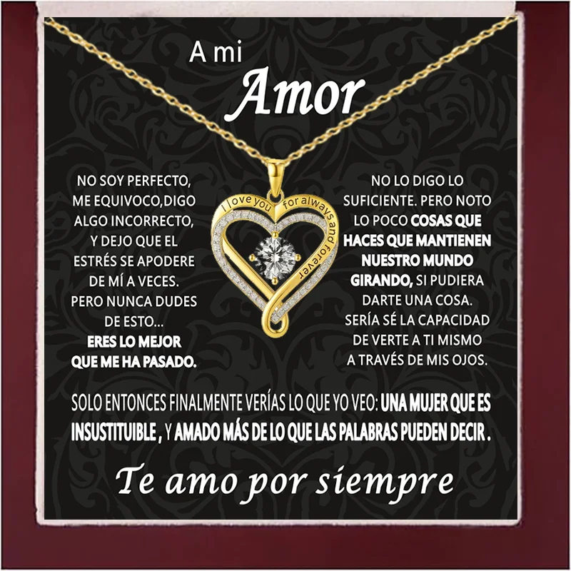 Eternal Heart Necklace - Double Layer Gift Set with Box