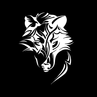 Wolf Head Car Sticker - PVC Vinyl 20x15cm & 30x23cm Decal