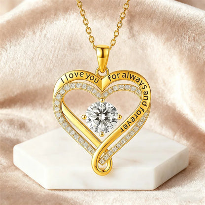 Eternal Heart Necklace - Double Layer Gift Set with Box