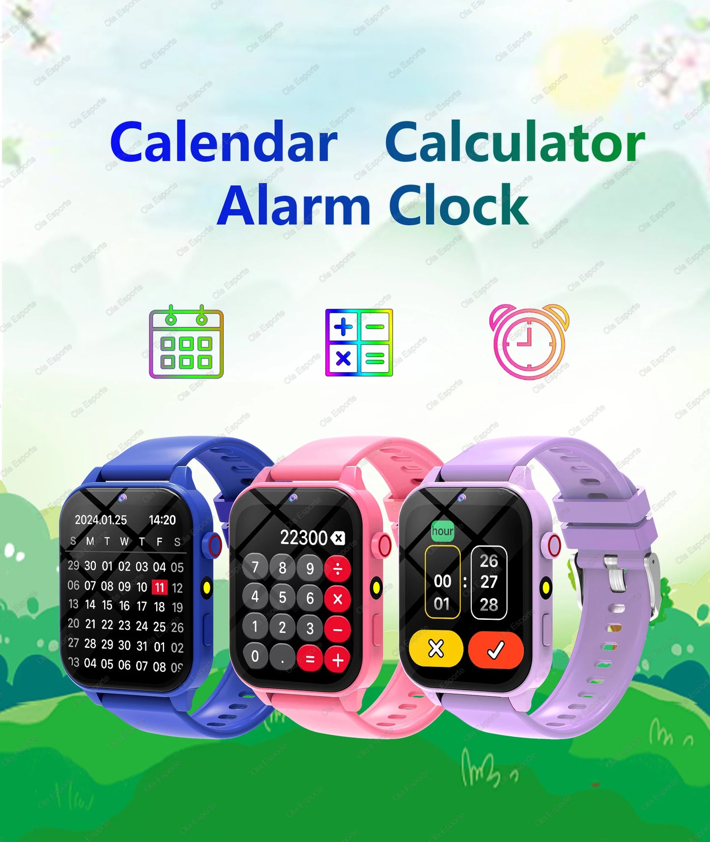 Kids Smart Watch - 1.83" Display 18 Games Sleep Monitor Camera