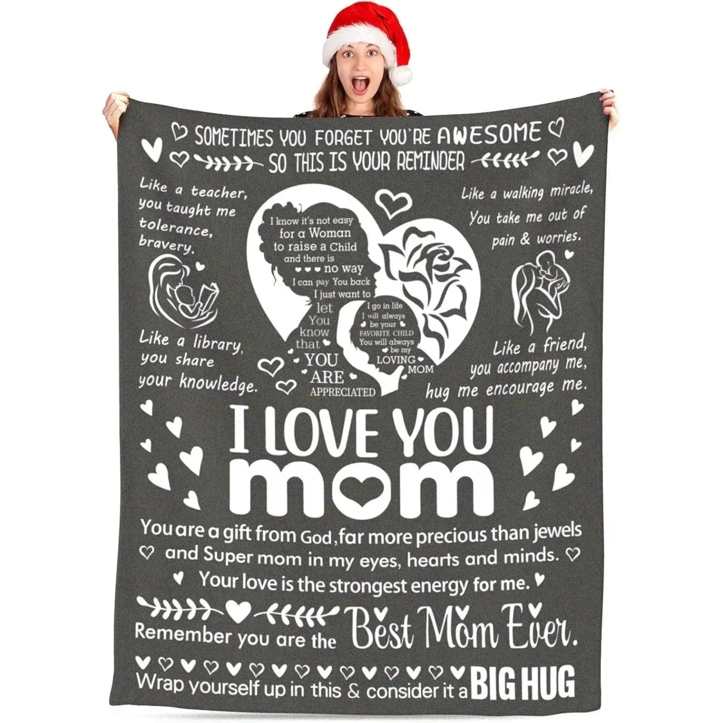 Printed Flannel Throw Blanket – 100% Polyester, Anti-Pill, Multi-Color