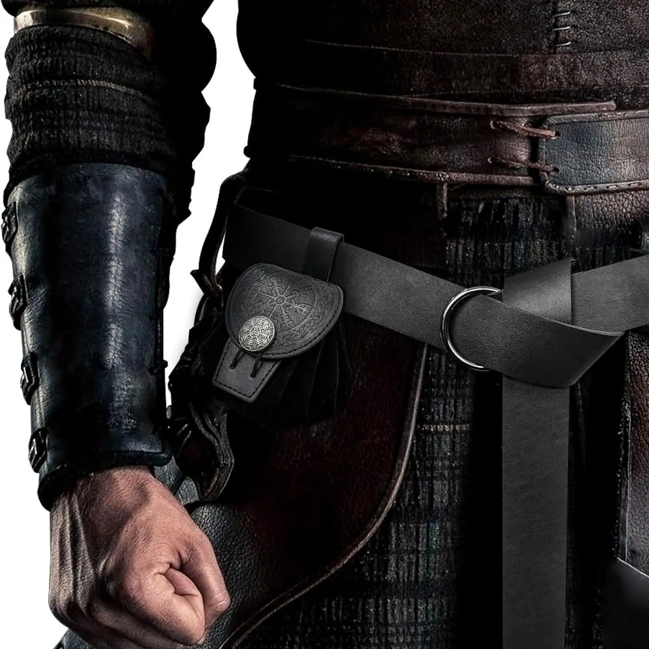 Steampunk Leather Belt Bag - Medieval Coin Purse