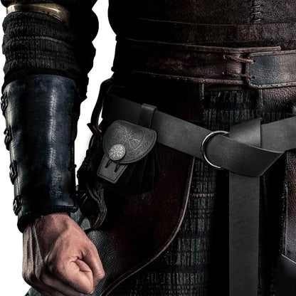 Steampunk Leather Belt Bag - Medieval Coin Purse