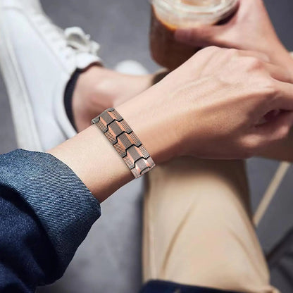Men's Copper Magnetic Therapy Bracelet – 57 Magnets, Adjustable