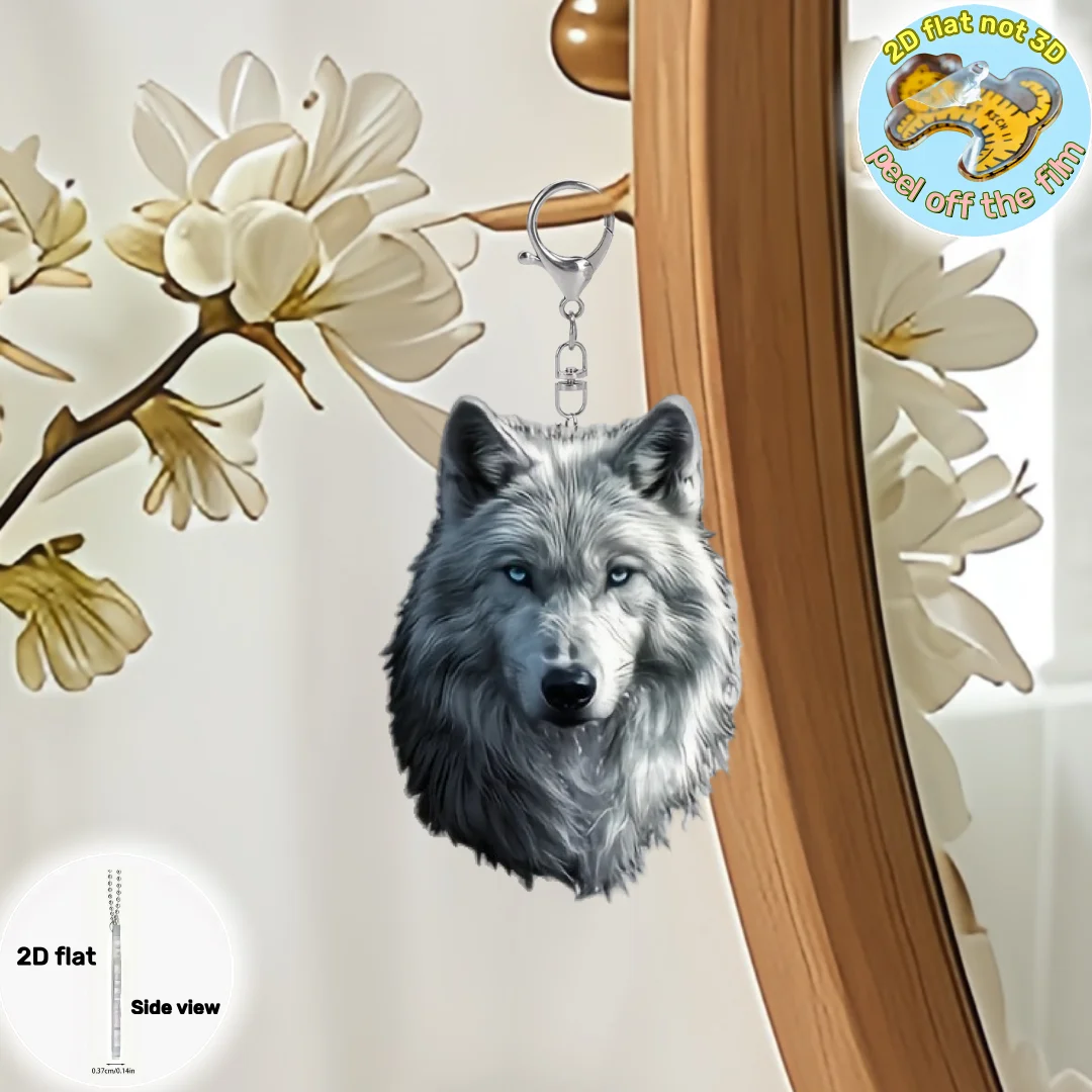 Wolf Head Acrylic Keychain - 30cm 2D Flat Ornament