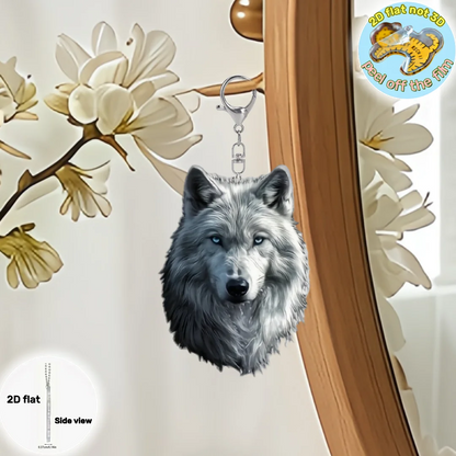 Wolf Head Acrylic Keychain - 30cm 2D Flat Ornament