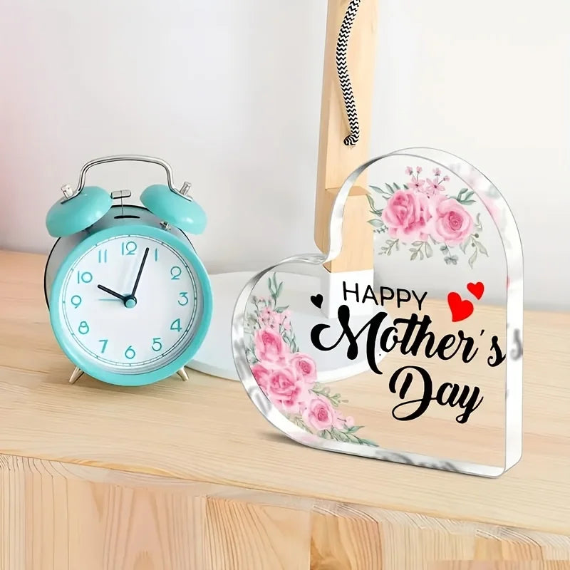 Heart-Shaped Acrylic Plaque – Mom Memorial Gift for Mother's Day & Birthday