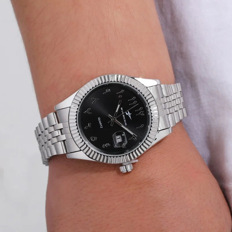 Men's Stainless Steel Watch - Luxury Quartz