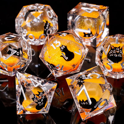 Liquid Core Butterfly DnD Dice Set – 7 Pcs