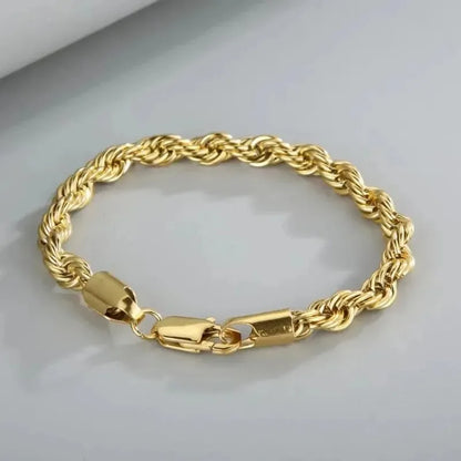 18K Gold Plated Sterling Silver Chain Bracelet