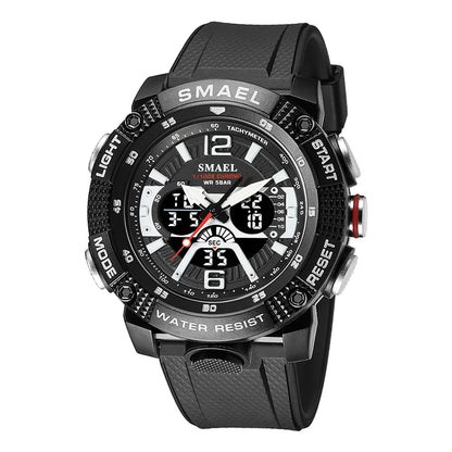 SMAEL 8058 Men’s Analog-Digital Sports Watch with Dual Time and Alarm