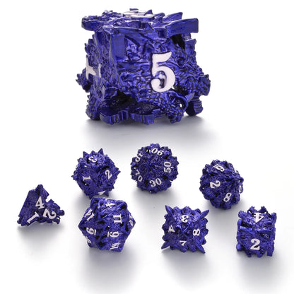 Metal Dragon Dice Set - Hollow D&D Polyhedral Dice