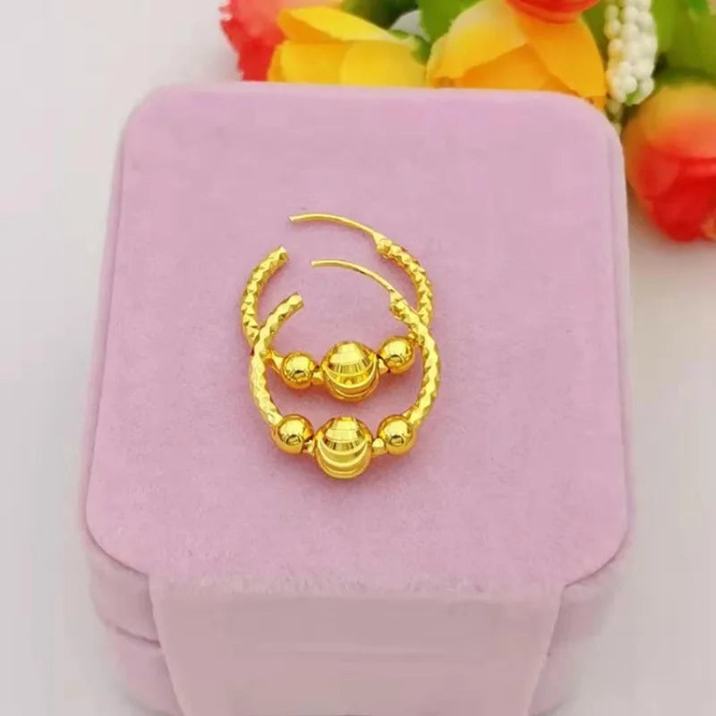 Gold Plated Small Round Hoop Earrings - Fashion Jewelry