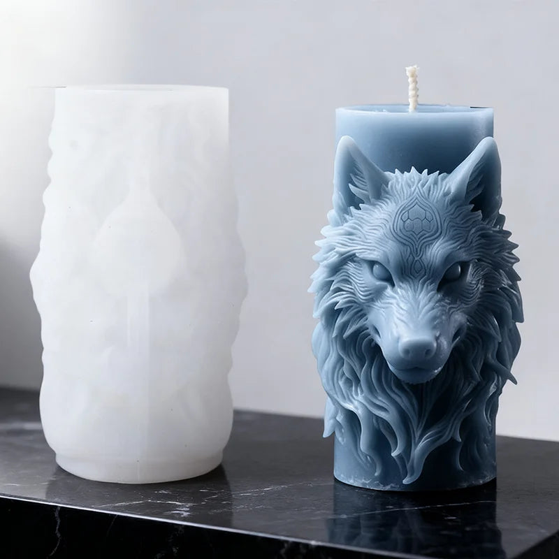 Wolf Head Silicone Mold - 11.3cm Candle Resin Soap Craft