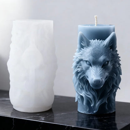 Wolf Head Silicone Mold - 11.3cm Candle Resin Soap Craft