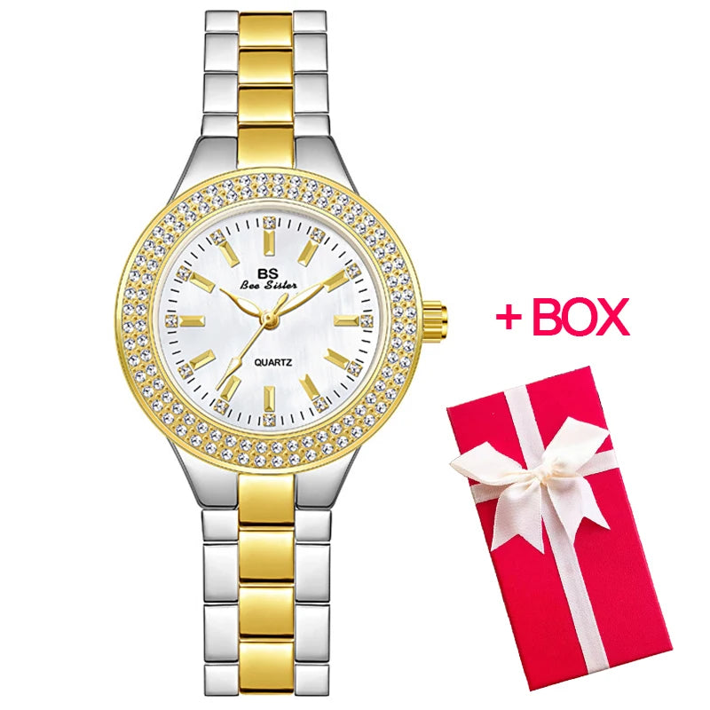 Women’s Stainless Steel Quartz Watch, Gold and Silver Options