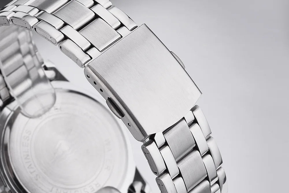 Men's Waterproof Quartz Watch - Blue Light Calendar Display