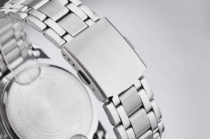 Men's Waterproof Quartz Watch - Blue Light Calendar Display