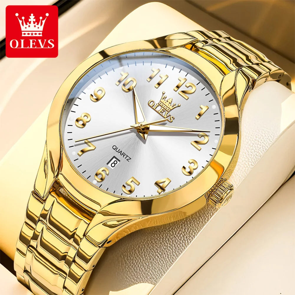 OLEVS 3650 Men’s Quartz Watch with Luminous Hands and Week Display